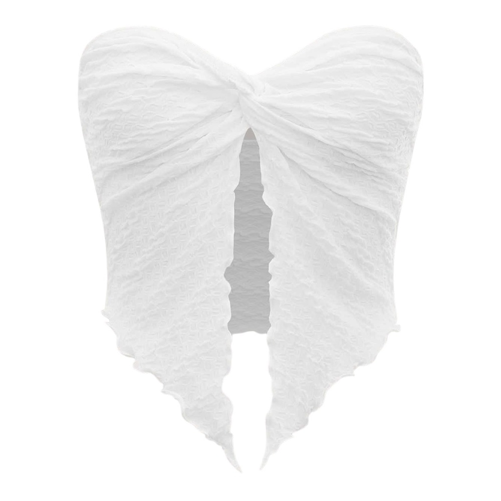 SHEIN Y2K Twist Split Hem Tube Top